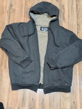 Gander Mountain Guide Series Sharpa Line Full Zip Hoodie Heavy Warm Fits Like L